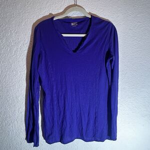 Converse One Star Cobalt Blue Long Sleeve Tee Y2K Grunge Emo Skate Top L